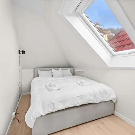 아파트 Bergen Beautiful Apartment Close To The City Harbor